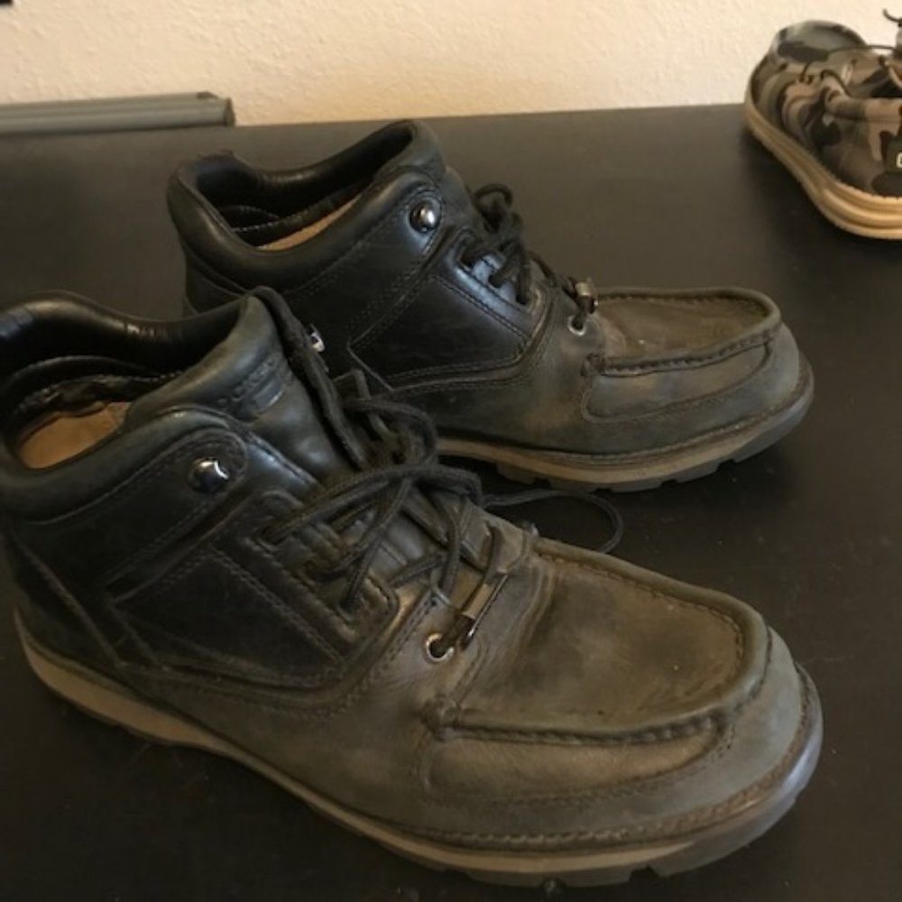 Original UMBWE Rockport moc toe boots XCS water proof Hydro-Shield Vibram Black